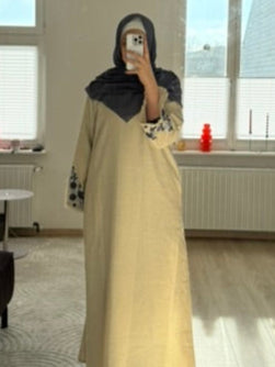 Floral Bestickte Abaya - Zahra